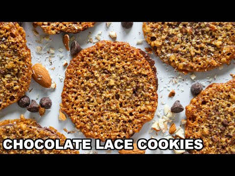 How to make Lace Cookies with Chocolate (Florentine Cookies)