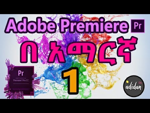 Adobe premiere pro Tutorial in Amharic  በ አማርኛ  part 1