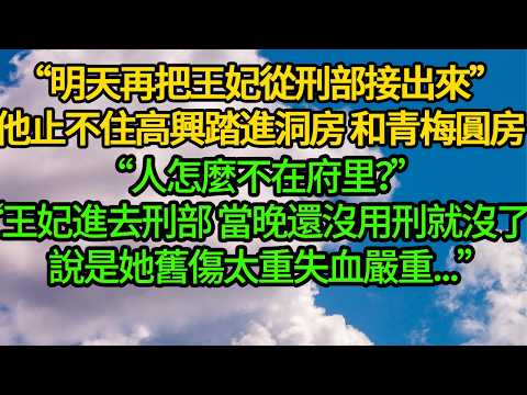 夫君娶平妻那天 我沒來，有人問到我 他滿不在意“怕她鬧，早送她進刑部待待學規矩”一夜歡好“刑部說王妃被她妹妹接走”管家顫抖，只見我妹一身素服“我姐死了 再也不會鬧，你放心”他不信踹開棺材