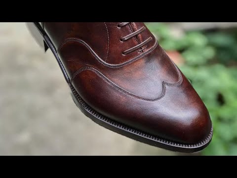 Making Wingtip Oxford Shoes from Hand-Dyed Leather