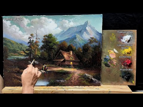 How I Paint Landscape Just By 4 Colors Oil Painting Landscape Step By Step 126 By Yasser Fayad