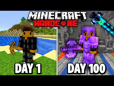 I Spent 100 Days in CUSTOM HARDCORE Minecraft...