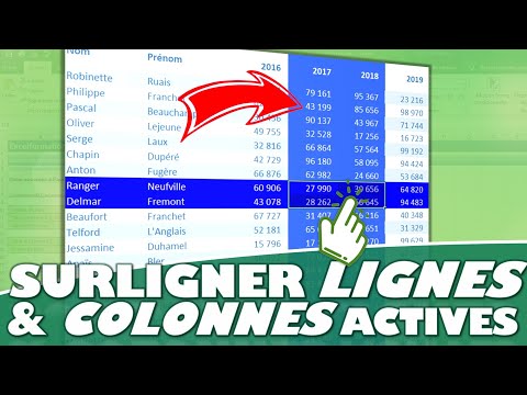 Comment surligner la ligne et/ou la colonne active automatiquement sur Excel ?