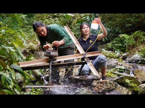 Installing electricity and water systems, catching stream fish, cooking, farm life
