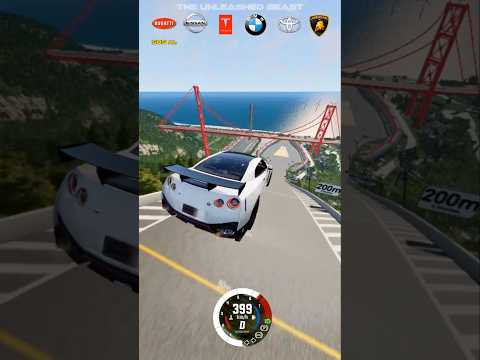 Which supercar jumps the longest in BeamNG? 🔥 #shorts #supercarjump #beamng