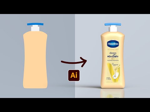 Create a 3D Vaseline Model Mockup in Adobe Illustrator – Step-by-Step Tutorial in Hindi
