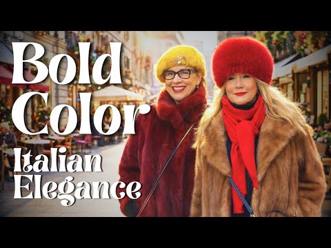 Learn How Italians Wear Bold Winter Colors Effortlessly | Milan Street Style