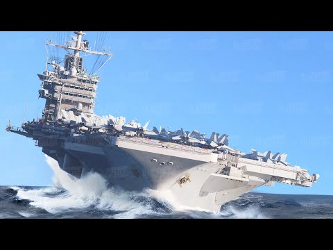 바다 한가운데 떠있는 미국 항공모함의 신기한 모습