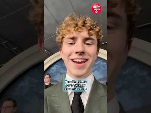 "Percy Jackson" stars Pass The Phone at the season 2 premiere!