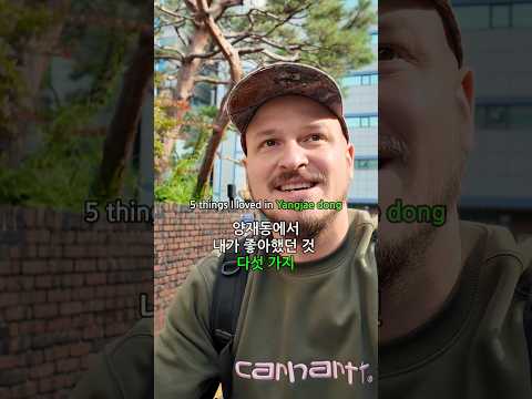 5 things I loved in Yangjae dong 양재동에서 내가 좋아했던 것 다섯 가지!