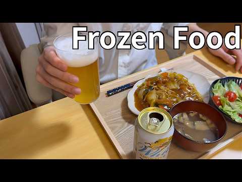 Japanese Salaryman Eating Alone: Frozen Food, Beer, and Exhaustion