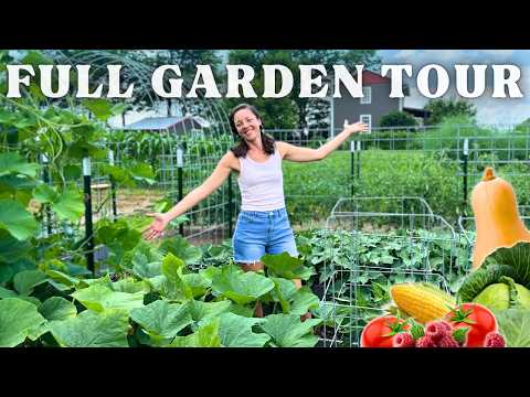 FULL TOUR of an ABUNDANT Homestead Garden (+best tips for growing!)