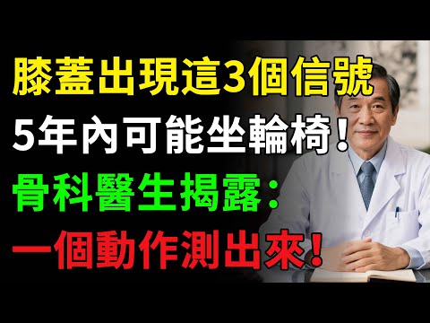 可怕！膝蓋出現這3個信號，5年內可能坐輪椅！骨科醫生：一個動作測出來！#健康知识 #健康飲食 #養老生活 #老年健康 #樂齡健康