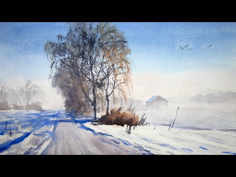 Creating atmosphere and distance in watercolor