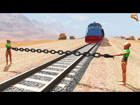 ИГРЫ СО СМЕРТЬЮ! ОСТАНОВИТЬ ПОЕЗД НА ПОЛНОМ ХОДУ | BeamNG.drive