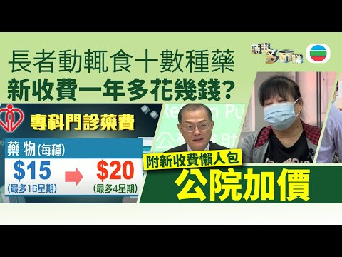 TVB時事多面睇｜公院加價新收費懶人包：長者動輒食十數種藥　新收費一年多花幾錢？｜2025年3月25日｜無綫新聞 ｜TVB News