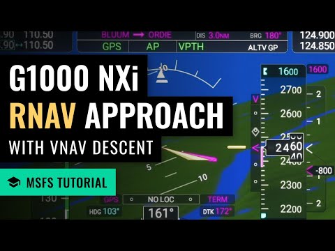 MSFS: G1000 NXi RNAV Approach - VNAV Descent / LPV Approach / IFR - Microsoft Flight Simulator