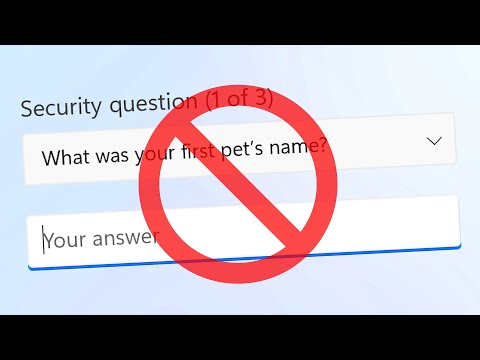 Avoid Windows Security Questions (they are NOT safe)
