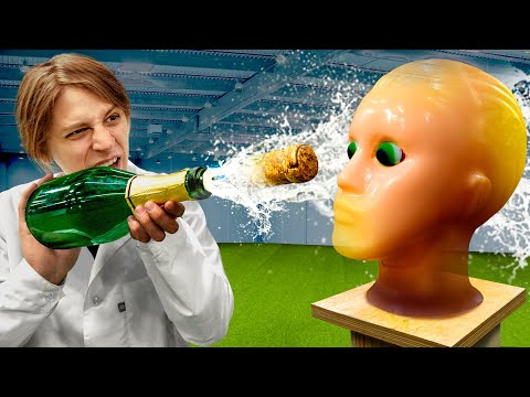 WHAT CAN A CHAMPAGNE CORK BREAK THROUGH?