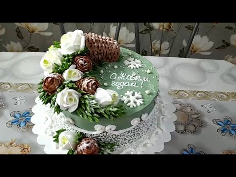 Новогодний тортик! #Украшениеновогоднеготорта.
