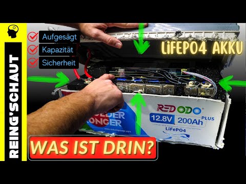 REDODO LiFePO4 Akku zerlegt | 12V / 200 Ah | Test