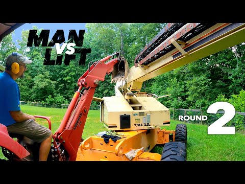 Boom Lift Repair - Main Hydraulic Cylinder. What a BEAST! & Cutting Down Dead Trees.
