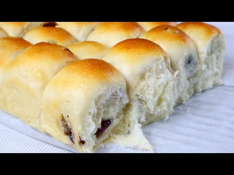 酸奶加面粉，简单手揉做提子面包，松软又拉丝 Raisin Bread made by hands with Yogout Very fluffy & Delicious ▏佳宝妈美食Gabaomom