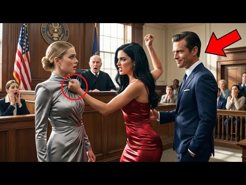 La amante abofeteó a la esposa del millonario en el tribunal—segundos después, ocupó el estrado…