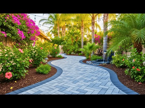 100+ Creative Concrete Paver Walkway Ideas for Gardens, Side Yards and Backyard Entertaining