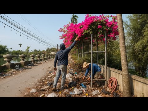 Cleaning a Sidewalk by a 100‑Year‑Old Abandoned Palace – Locals Are Absolutely Amazed. #cleaning