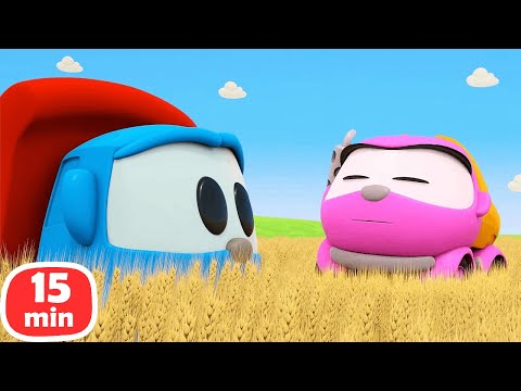 Грузовичок Лева собирает мельницу и поливает ГРЯДКИ! 🌱🌳