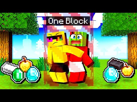 Minecraft But We're LOCKED On ONE BLOCK!