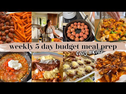 🥕 5 Day Weekly Meal Prep Made Easy! Quick & Budget Friendly