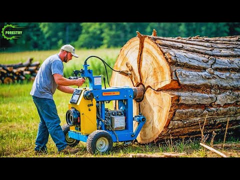 Fastest Biggest Firewood Processing Machine | Dangerous Big Chainsaw Cutting Tree machines #3