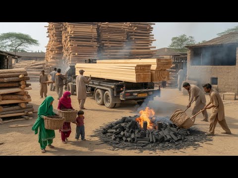 The Hidden Process Of Behind Playwood And Charcoal Making In Pakistan