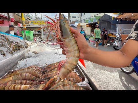1 FOOT TIGER PRAWNS In Thailand - Thai Street Food 🇹🇭