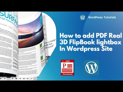 How to add PDF Real 3D Flipbook lightbox In WordPress Site | WordPress Tutorials