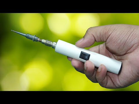 How to Make 12 Volt High Power Quick Heat Soldering Iron Using Glow Plug