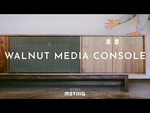 Building a Walnut Media Console with Speaker Grille