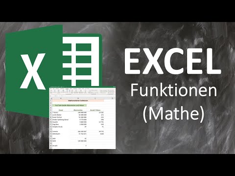 EXCEL Tutorial (Deutsch): Part 8 (Mathematische) Funktionen / Formeln
