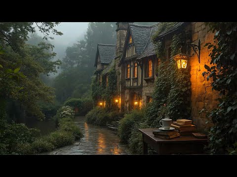 You Are Walking Through a Rain-Soaked Gothic Village 🌧️ Dark Academia Piano Ambience