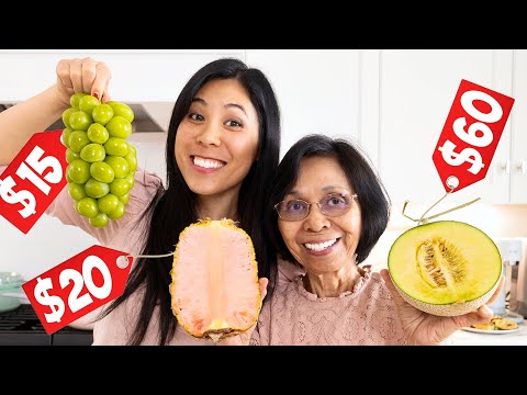 I Tested EXPENSIVE Japanese FRUIT & Supermarket SUSHI (with Mom)