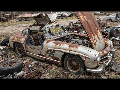 Asmr Car Restoration! Abandoned Mercedes Benz 300 SL Gullwing from Total Disrepair to Looking New