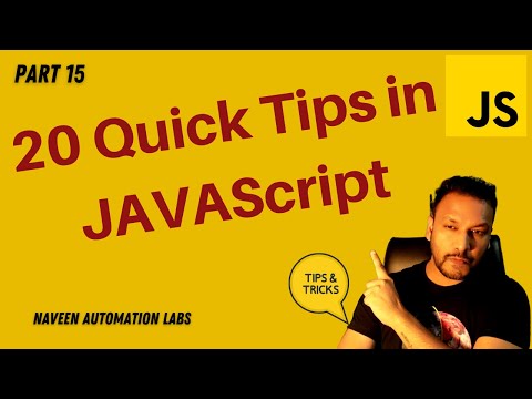 #15 - Important Quick Tips in JavaScript - Top 20 JS Tips