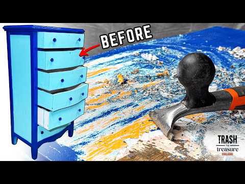 Removing YEARS OF PAINT from an ANTIQUE Chest of Drawers