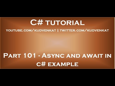 Async and await in C# example
