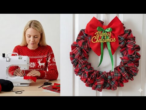 Christmas Wreath Sewing ideas for the Door 🎄 Gift Sewing Ideas 🎄