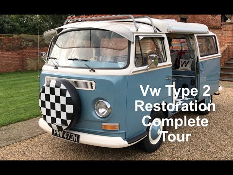 Vw Type 2 Bay camper van - Restoration Complete - Tour