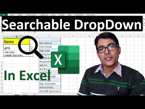 How To Create Searchable Drop Down List In Excel | Searchable data validation in excel