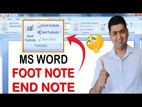MS WORD END NOTE AND FOOT NOTE IN REFERENCE TAB || MS WORD TUTORIAL IN HINDI